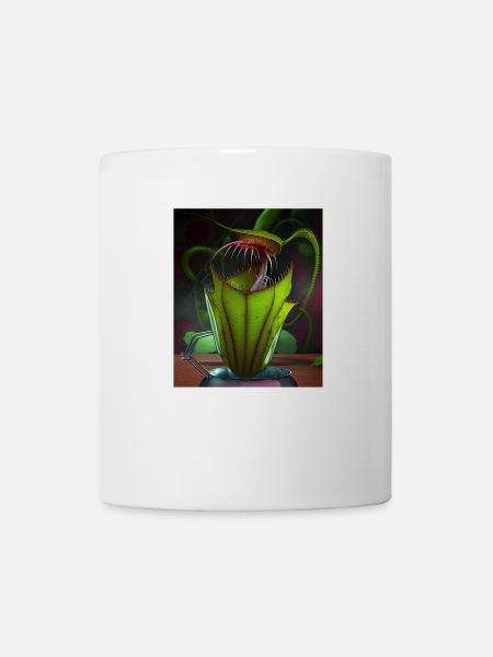 Lustige Grafik Krug Pflanzenkunst Coole Nepenthes - Tasse - Weiß