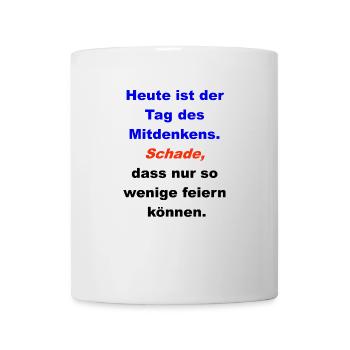 Tag des Denkens - Tasse - Weiß - Vorne