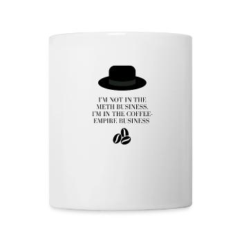 Idealer Spruch für alle Kaffee- und Serienfans - Tasse - Weiß - Vorne