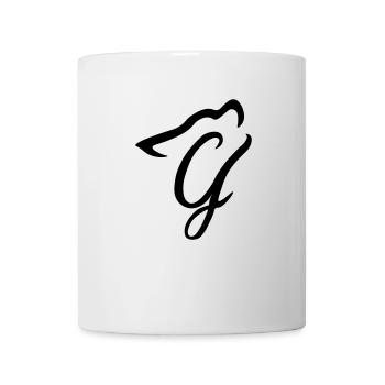 Heulender Wolf mit Gv-Inschrift - Tasse - Weiß - Vorne