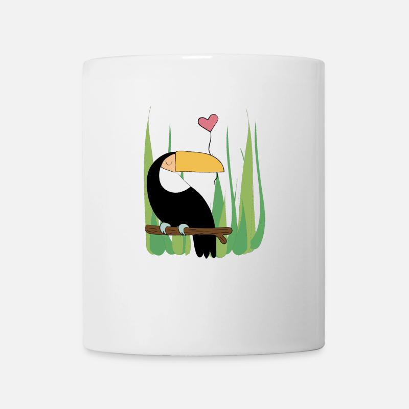 Kakadu mit Herz - Geschenkidee - Geschenk - Tasse - Weiß