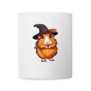 Cute Halloween guinea pig with witch hat. - Mug - white - Front
