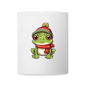 Cute frog in festive winter look! - Mug - white - Front
