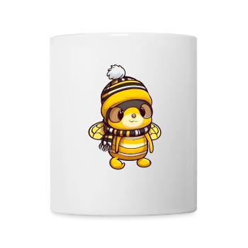Cute bee in festive winter look! - Mug - white - Front