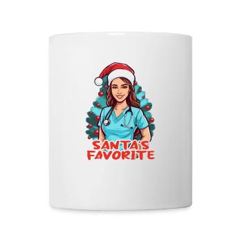 Frohe Weihnachten Krankenschwester - Tasse - Weiß - Vorne