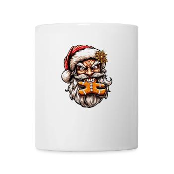 Evil Santa Claus Gingerbread Man Gingerbread Santa - Mug - white - Front