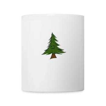 Schlafender Tannenbaum - Tasse - Weiß - Vorne