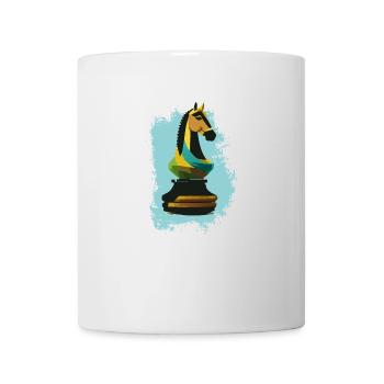 Échecs, Cheval - Mug blanc - blanc - Devant