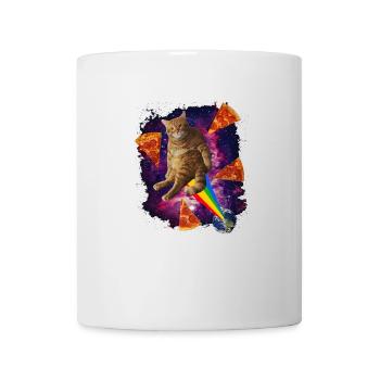 Space Cat Pizza Rainbow Mega Mix - Mug - white - Front