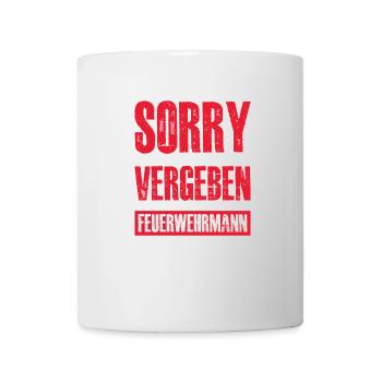 Feuerwehrfrau Feuerwehrmann Feuerwehr Blauchlicht - Tasse - Weiß - Vorne