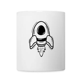 FUSÉE VAISSEAU SPATIAL JET PLANET ESPACE GALAXIE STAR - Mug blanc - blanc - Devant