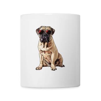 English Mastiff, Dog, Sunglasses, Summer - Mug - white - Front