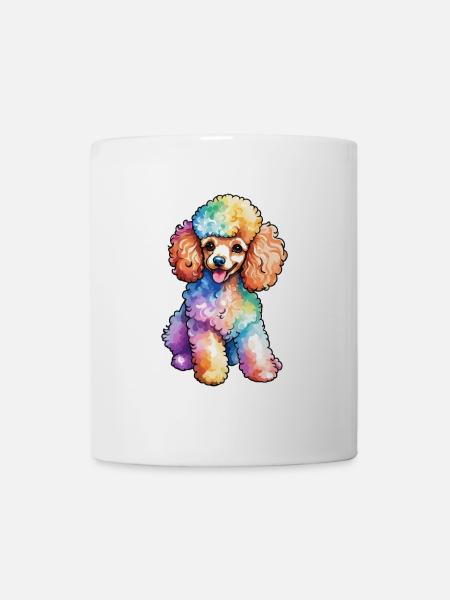 Pudel Wasserfarben - Tasse - Weiß