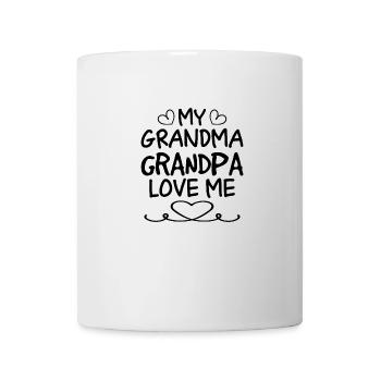 Mein Opa und meine Oma lieben mich - Tasse - Weiß - Vorne