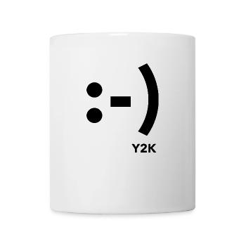 Sourire Y2K noir - Mug blanc - blanc - Devant