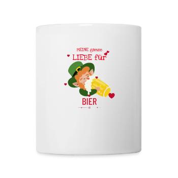 Meine Ganze Liebe Für Bier - Tasse - Weiß - Vorne