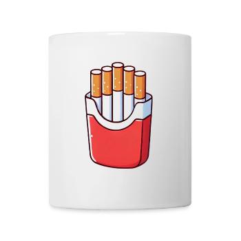 Fries of Doom Cigarette Illustration - Mug - white - Front