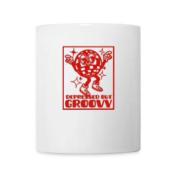Depressed but Groovy - Disco Ball Design - Mug - white - Front