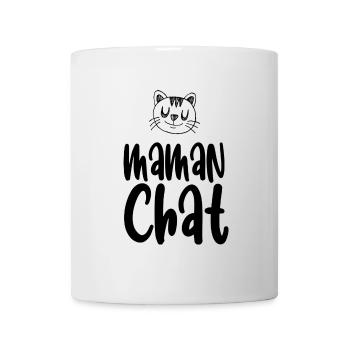 Maman chat. Maman d'un chat. - Mug blanc - blanc - Devant
