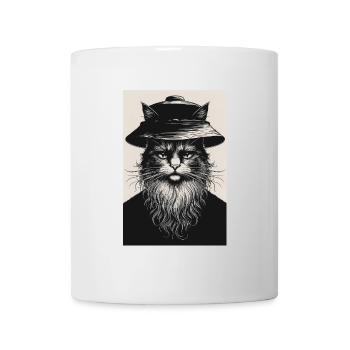 Die stille Katze - Tasse - Weiß - Vorne