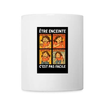 Être enceinte c'est pas facile! - Mug blanc - blanc - Devant