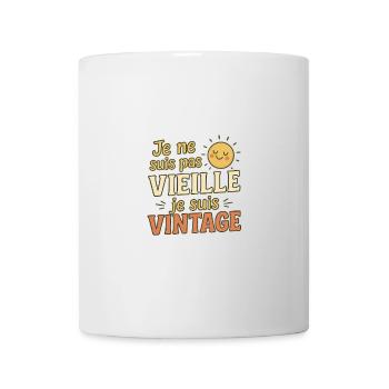 Je ne suis pas vieille, je suis vintage - Mug blanc - blanc - Devant