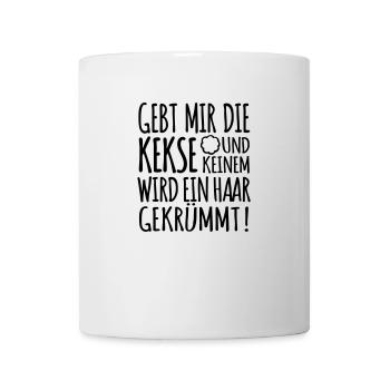 Her mit den Keksen - Tasse - Weiß - Vorne