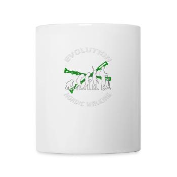 Darwin Evolution des Nordic Walking - Tasse - Weiß - Vorne