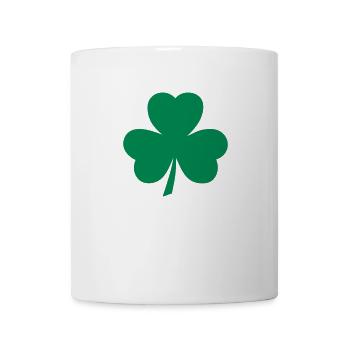 Kleeblatt Clover Shamrock - Tasse - Weiß - Vorne