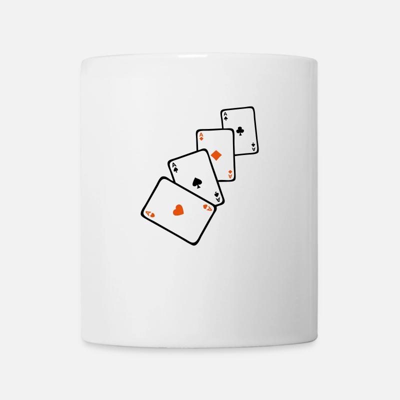 Card Poker Square Ass 1 - Tasse - Weiß