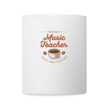 Cooles Musiklehrer und Kaffee Kaffeebohne Design - Tasse - Weiß - Vorne
