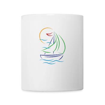 Voilier bateau sport bateau voile voilier - Mug blanc - blanc - Devant