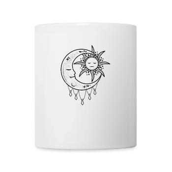 sun moon sun moon good night meditation crescent - Mug - white - Front
