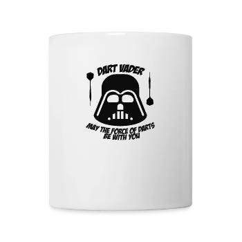 Dart Vader mit der Macht der Dartpfeile Dartspiel - Tasse - Weiß - Vorne