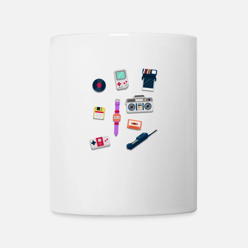 Objekte aus den 80er Jahren - Retro Design - Tasse - Weiß
