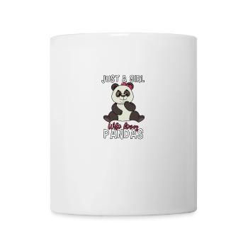 Cute Panda Girl Loves Pandas Teddy Bear - Mug - white - Front