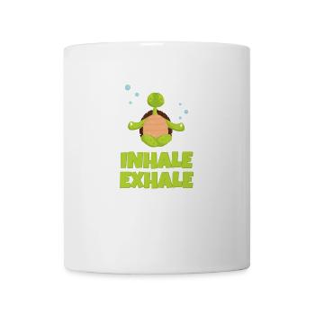 Tortue méditante - Mug blanc - blanc - Devant