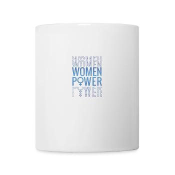 Puissance féminine avec symbole féminin Conception électrique des femmes - Mug blanc - blanc - Devant