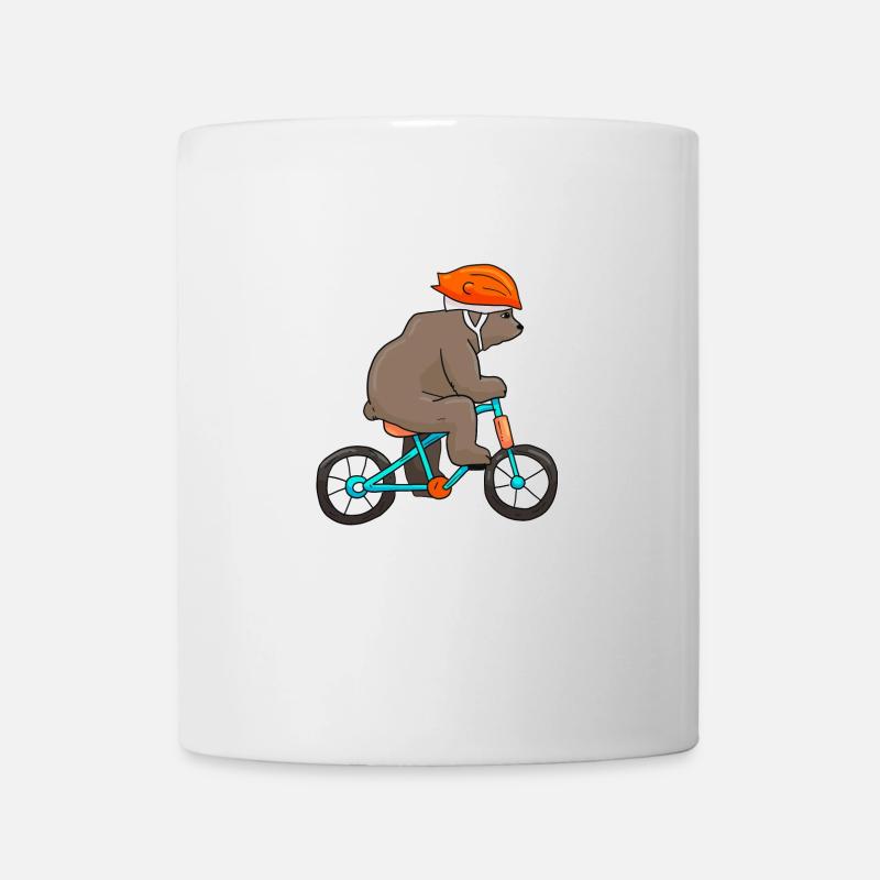 Ours à vélo Ours à vélo - Mug blanc - blanc