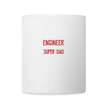 Awesome Engineer By Day, Super Dad By Night - Tasse - Weiß - Vorne