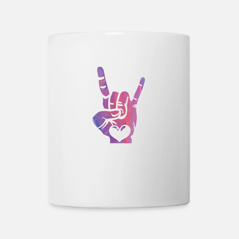 Amour, paix et rock n roll - Mug blanc - blanc
