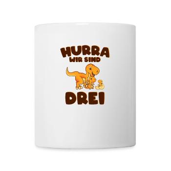 Drei Geschwister | 3. Kind Geburt Bruder Schwester - Tasse - Weiß - Vorne