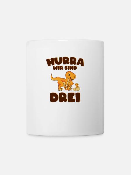 Drei Geschwister | 3. Kind Geburt Bruder Schwester - Tasse - Weiß