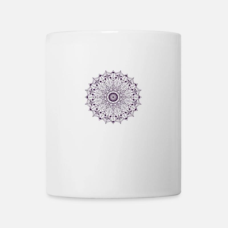 violet style mandala vintage - Mug blanc - blanc