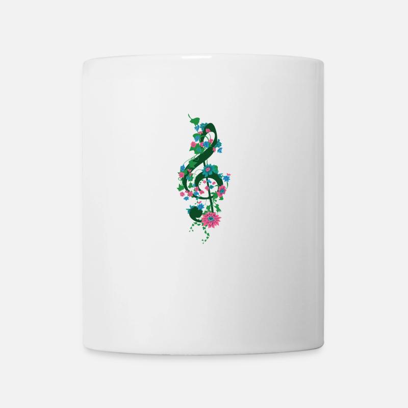 Clef with flowers - Mug - white