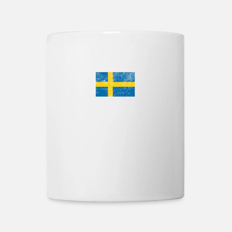 Sweden Flag Distressed - Mug - white