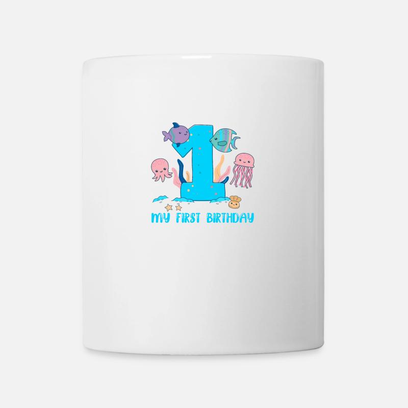Anniversaire bébé - 1er anniversaire océan - Mug blanc - blanc