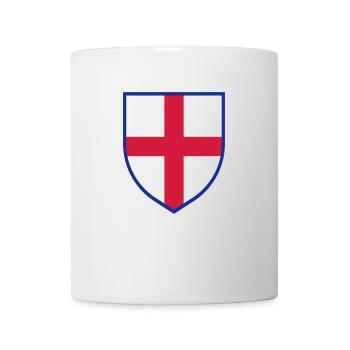 Drapeau de l’Angleterre, Bouclier de la Croix de Saint-Georges - Mug blanc - blanc - Devant
