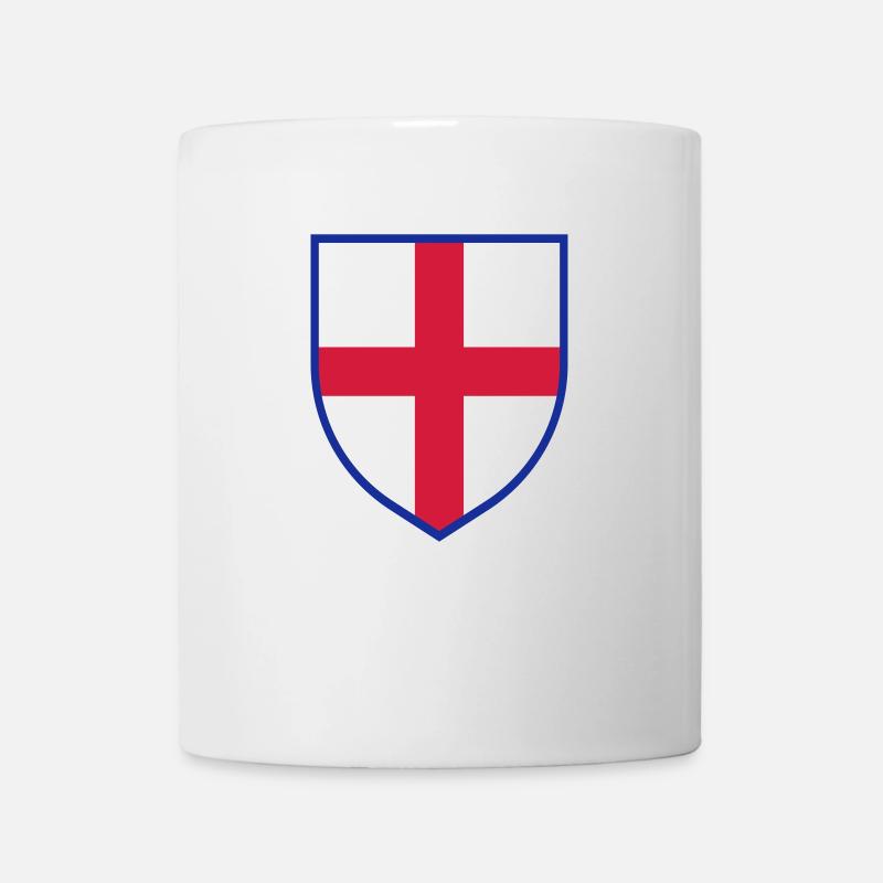 England Flag, St George's Cross Shield - Mug - white