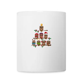 Owls Christmas Tree Christmas Owl Funny Owl - Mug - white - Front